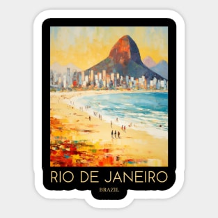 An Impressionist Painting of Rio de Janeiro - Brazil Sticker